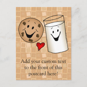 Best Friends, Cookies Love Milk Postcard