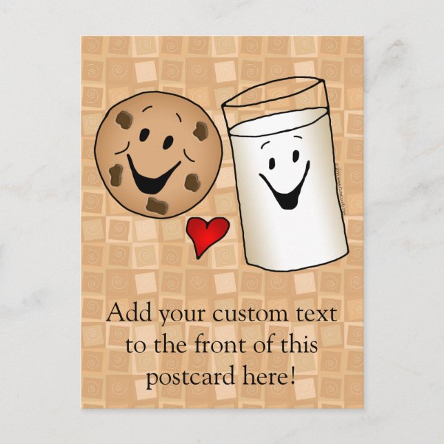 Best Friends, Cookies Love Milk Postcard (Front)