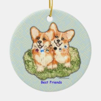 "Best Friends" Corgi Ornament
