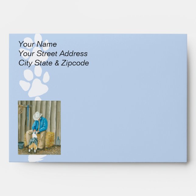 Best Friends ~ Cowboy & Australian Shepherd Envelopes (Front)