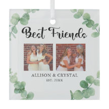 Best Friends Custom 2 Photo Collage Eucalyptus