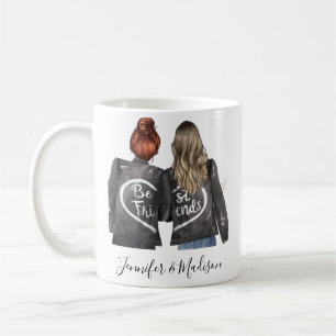 Best Friends Custom Hair BFF Besties Friendship Co Coffee Mug