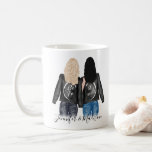Best Friends Custom Hair BFF Besties Friendship Coffee Mug<br><div class="desc">Personalised Best Friends Custom Hair Style Skin Tone BFF Besties Friendship Coffee Mug
If you would like to CHANGE the hairstyles for both girls and the skin tone colour for the girl on the left,  please MESSAGE me so I can create a custom product link for you.</div>