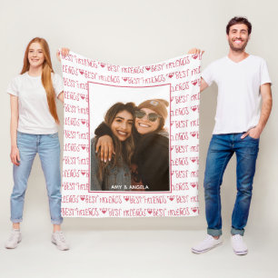 Best Friends Custom Photo Fleece Blanket