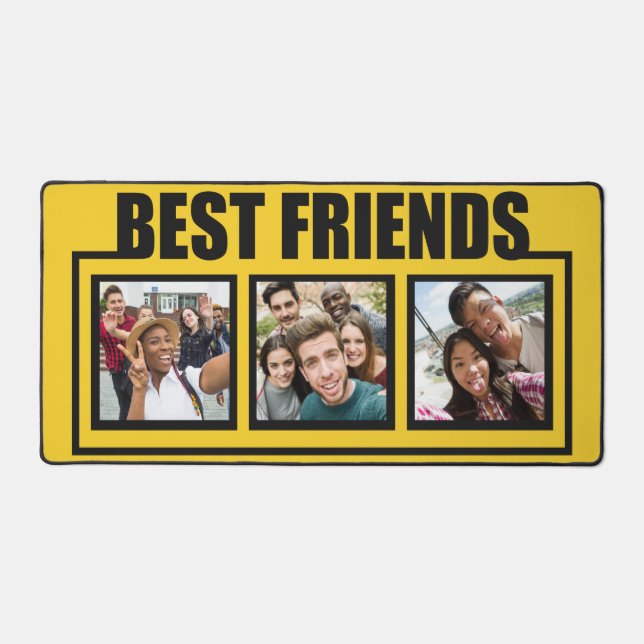 Best Friends custom photos & colour Desk Mat (Front)