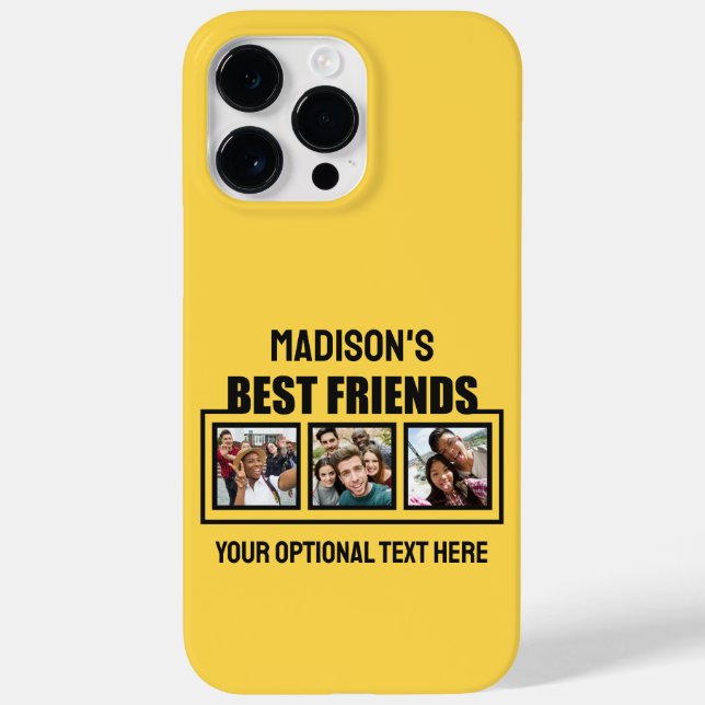 Best Friends custom photos, text & colour Case-Mate iPhone Case (Back)