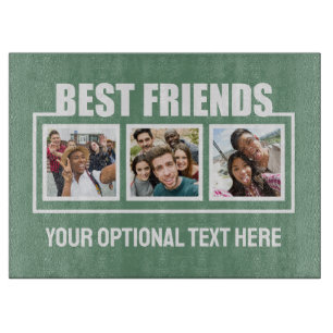 Best Friends custom photos, text & colour Cutting Board