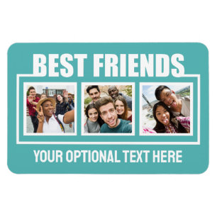 Best Friends custom photos, text & colour Magnet