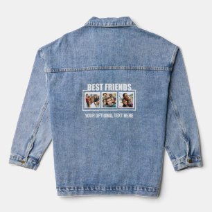 Best Friends custom photos & text Denim Jacket