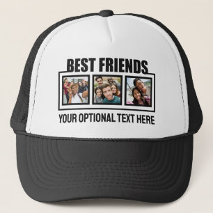 Best Friends custom photos & text Trucker Hat