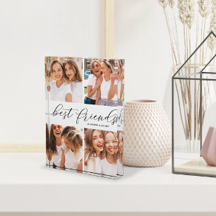 Best Friends Custom Text & Collage Photo Block