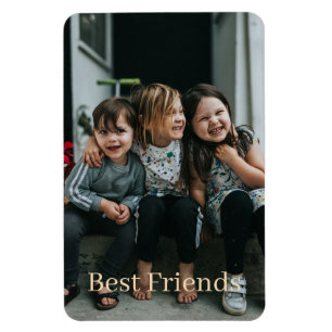 Best Friends Customisable Photo Template & Text Magnet