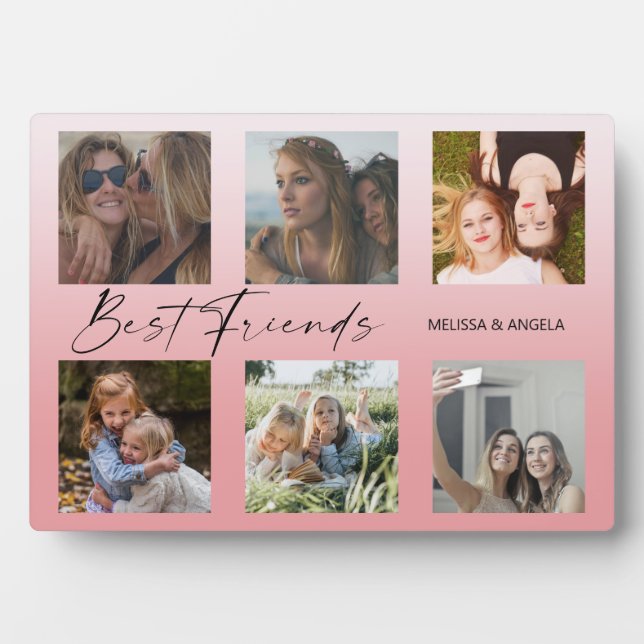 Best Friends Customised Photo Collage Plaque (Front)