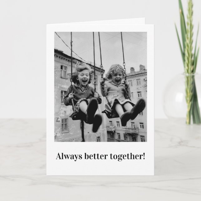 Best Friends Cute Message Card (Front)