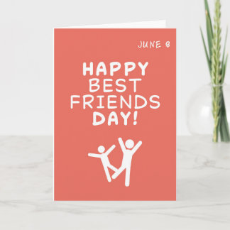 Best Friends Day greetings card. June 8 Card
