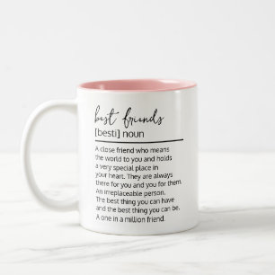 Best Friends Definition With Photo Two-Tone Coffee Mug