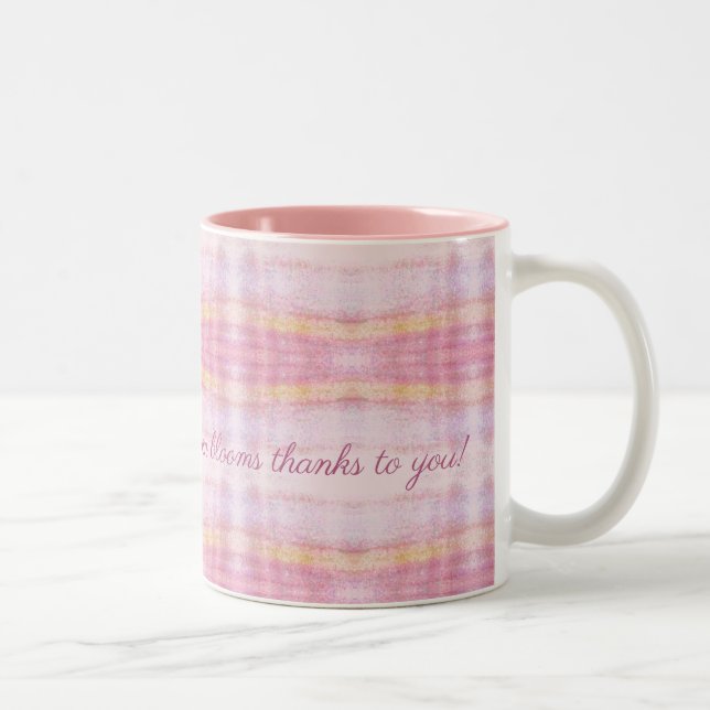 Best Friends Designer Pink Plaid Mug (Right)