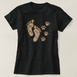 Best Friends Dog Paws and Footprints  T-Shirt