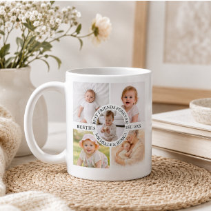 Best Friends Ever Photo Collage Custom Bestie Coffee Mug