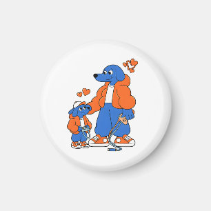 Best Friends : Father and son Blue Dog Duo ( Orang Magnet