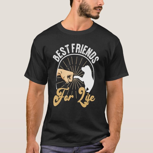 Best Friends For Life  Boxer Dog T-Shirt (Front)