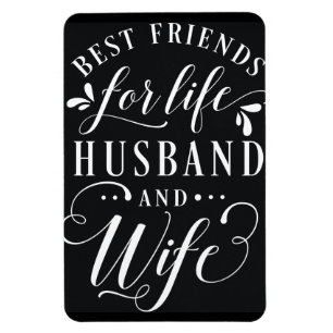 Best Friends for Life Husband and Wife Chalkboard Magnet