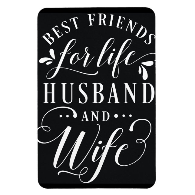 Best Friends for Life Husband and Wife Chalkboard Magnet (Vertical)