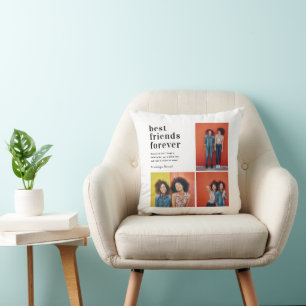 Best Friends Forever   3 Photo Collage Gift  Cushion