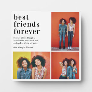 Best Friends Forever 3 Photo Collage Gift Plaque