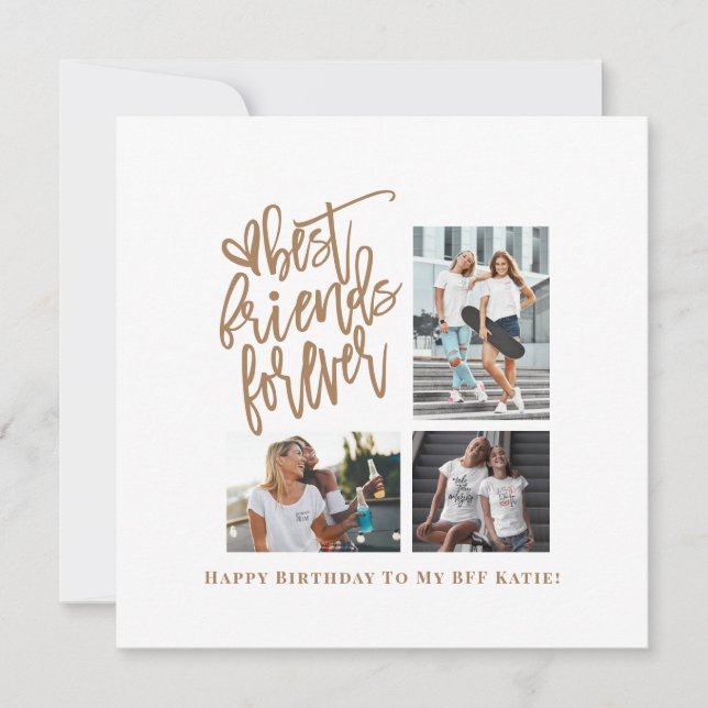 Best Friends Forever 3 Photo Script Happy birthday (Front)