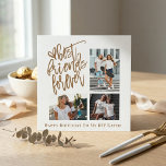 Best Friends Forever 3 Photo Script Happy birthday<br><div class="desc">Send your best friend happy birthday wishes with This stylish gold script Best Friends Forever design and your three favourite photos on a white background.  Easily swap in your photos with the template samples,  and personalise with your greeting at the bottom on the front and other side.</div>