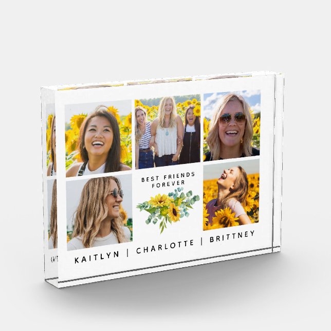 Best Friends Forever 5 Photo Collage Block (Left)