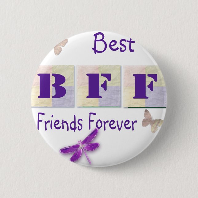 Best Friends Forever 6 Cm Round Badge (Front)
