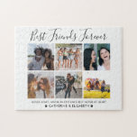 Best Friends Forever 6 Photo BFF Besties Quote Jigsaw Puzzle<br><div class="desc">Trendy Best Friends Forever 6 Photo BFF Besties Quote Jigsaw Puzzle Best friends are the sisters that life gives us! A tribute to the bond only best friends understand, this print features 5 of your favourite photos of you and your BFF. You can easily customise the photo, quote, names and...</div>