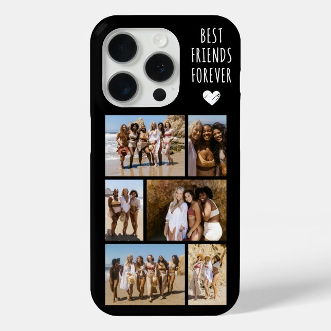 Best Friends Forever 6 Photo Black Case-Mate iPhone Case (Back)