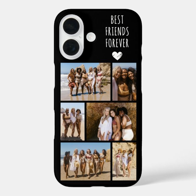Best Friends Forever 6 Photo Black Case-Mate iPhone Case (Back)