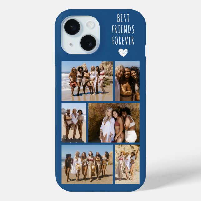 Best Friends Forever 6 Photo Blue Case-Mate iPhone Case (Back)