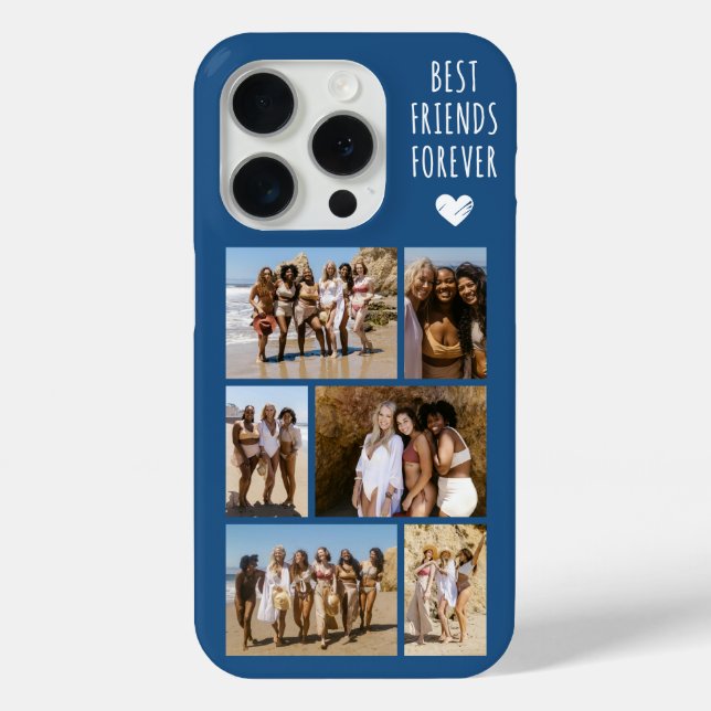 Best Friends Forever 6 Photo Blue Case-Mate iPhone Case (Back)