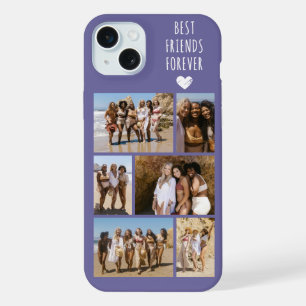 Best Friends Forever 6 Photo Purple iPhone 15 Plus Case