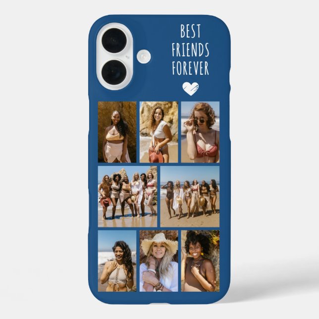 Best Friends Forever 8 Photo Blue Case-Mate iPhone Case (Back)
