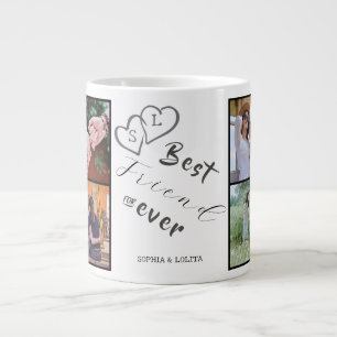 Best Friends Forever 8-Photo Collage Speciality Mu Large Coffee Mug