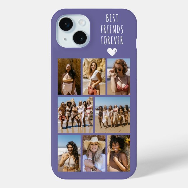 Best Friends Forever 8 Photo Purple Case-Mate iPhone Case (Back)
