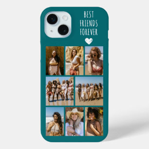 Best Friends Forever 8 Photo Teal iPhone 15 Mini Case