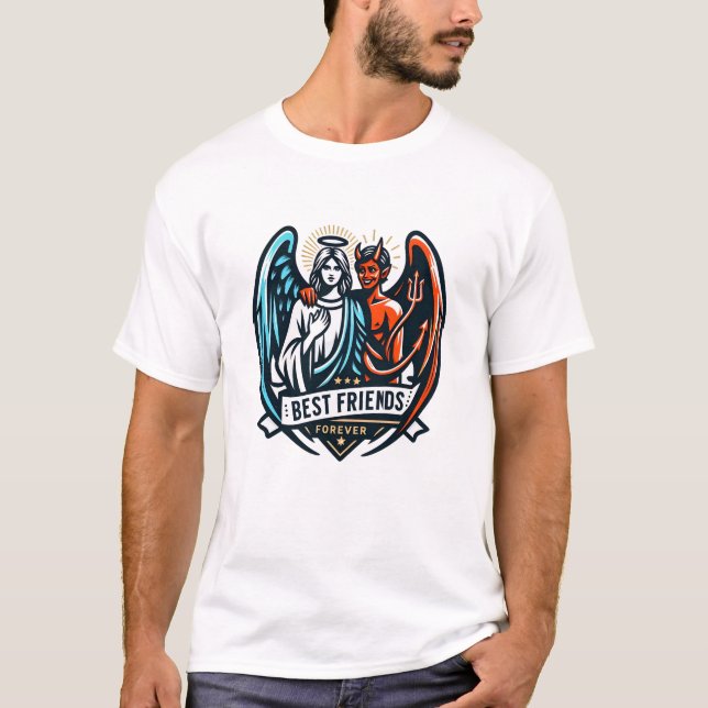 Best Friends Forever: Angel & Devil T-Shirt (Front)