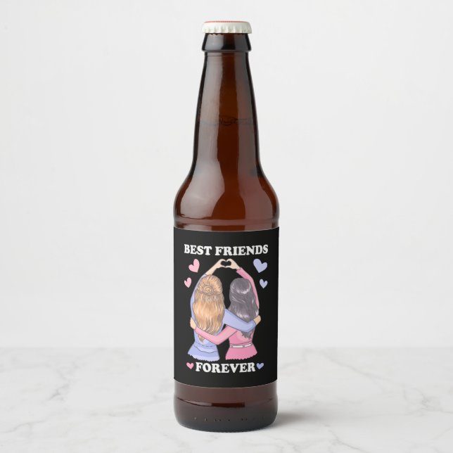 Best Friends Forever Beer Bottle Label (Front)