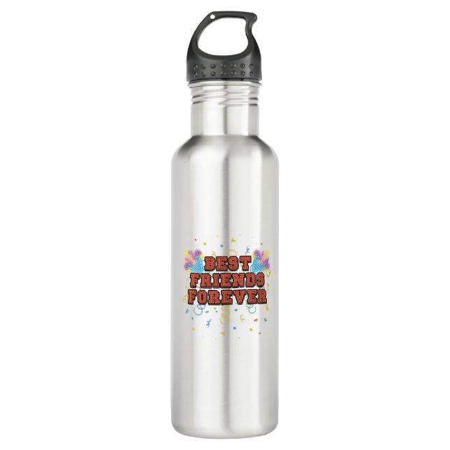 best friends forever,best friend day, funny, party 710 ml water bottle (Front)