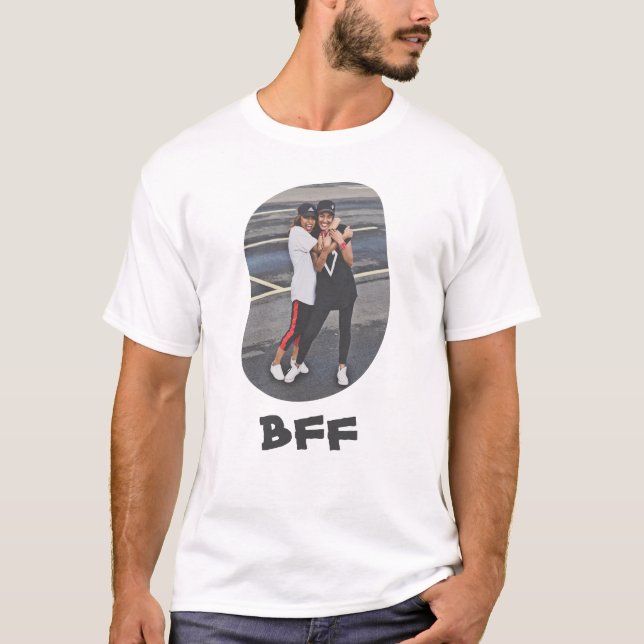 Best Friends Forever BFF Besties upload your photo T-Shirt (Front)