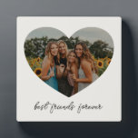Best Friends Forever BFF Custom Heart Photo White Plaque<br><div class="desc">Best Friends Forever BFF Custom Photo Heart Shape Plaque in White</div>