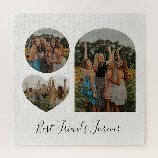 Best Friends Forever BFF Custom Photo Shape   Jigsaw Puzzle (Vertical)