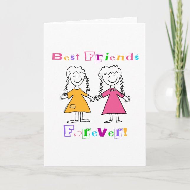 Best Friends Forever BFF Gifts Card (Front)